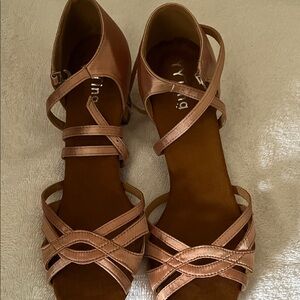 YYTING Dancing Elegant Strappy Sandals in Rose Gold